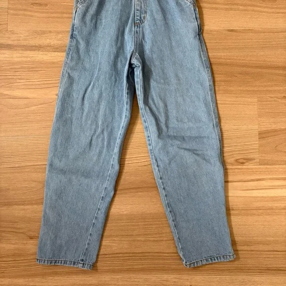 Vintage 80s 90s Repair Jeans Girl’s Embroidered Bear Jean Overalls